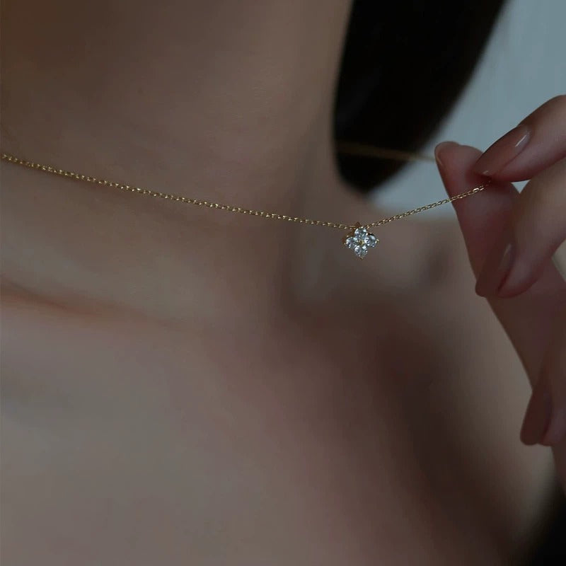 Chloe Crystal Clover Necklace