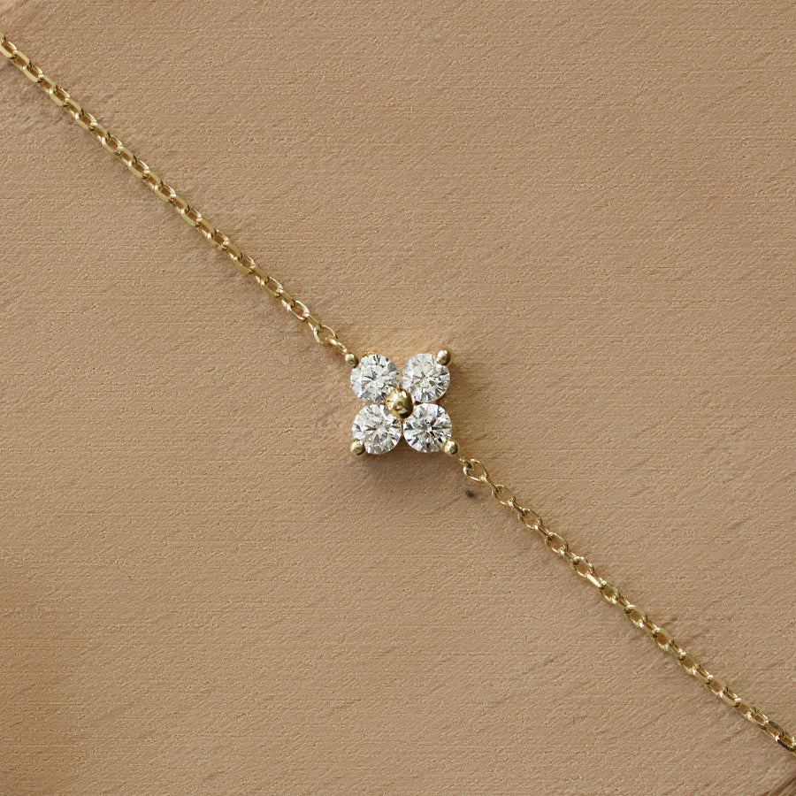 Chloe Crystal Clover Bracelet