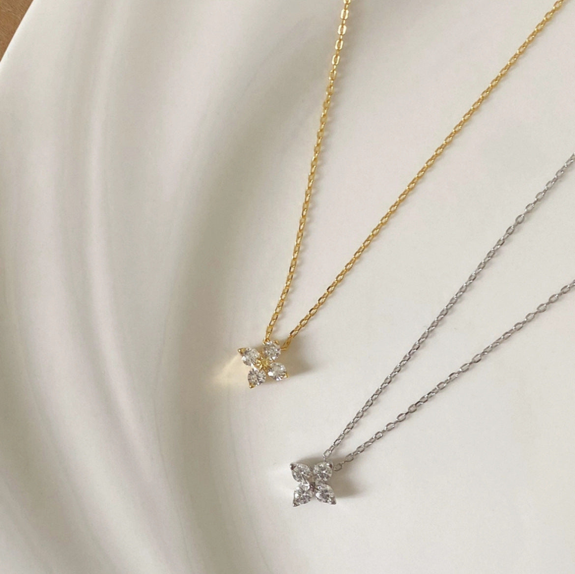 Chloe Crystal Clover Necklace