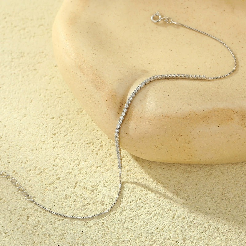 Emma Tiny Crystals Tennis Anklet