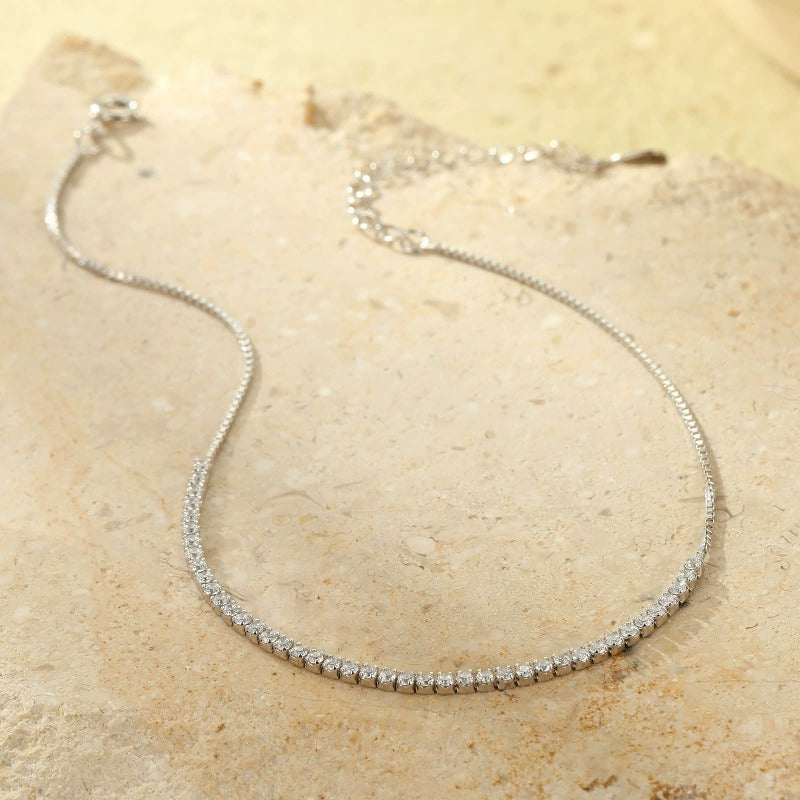 Emma Tiny Crystals Tennis Anklet