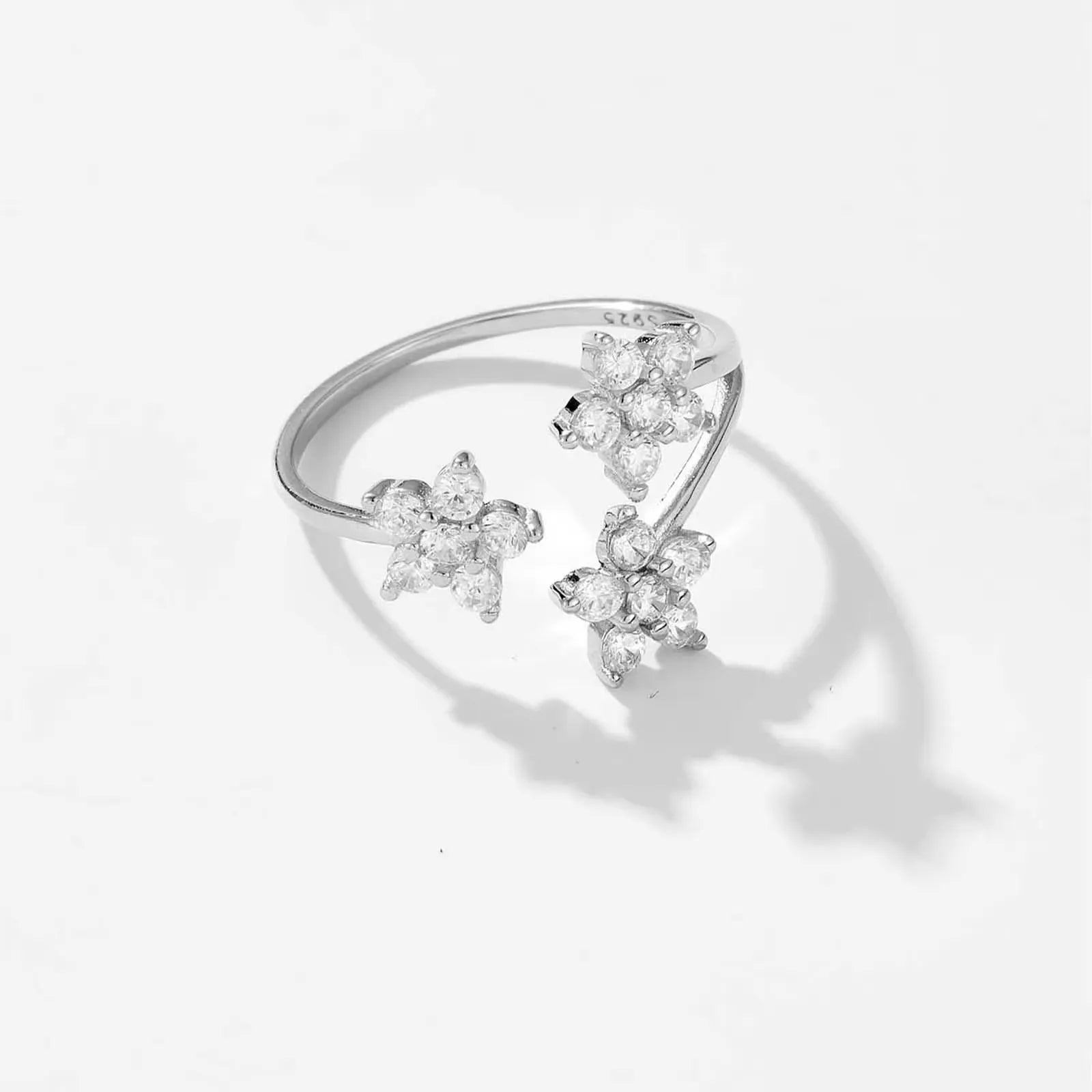 Sophie Crystal Flowers Ring